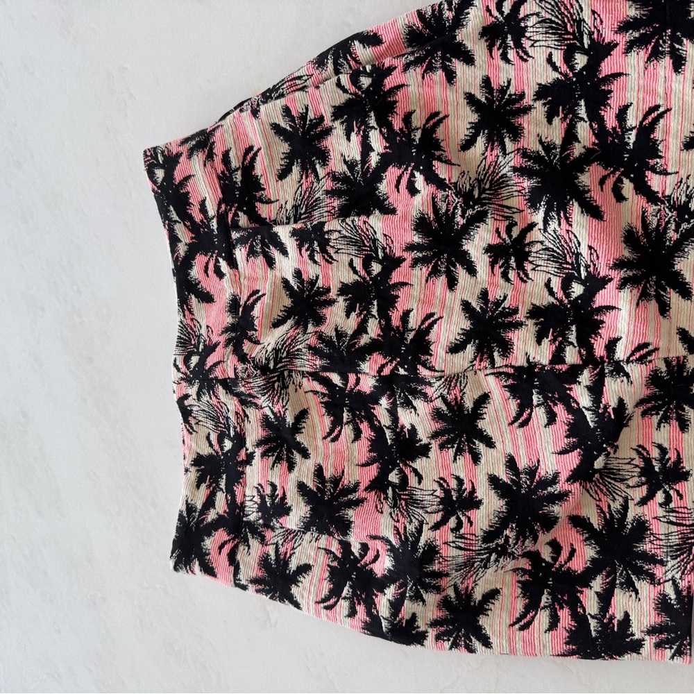 Tropical Palm Print Skirt